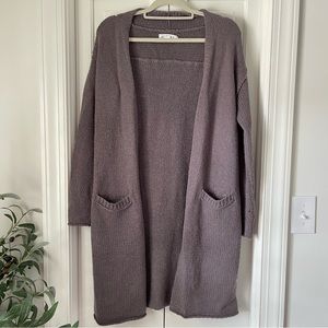 Velvet by Graham & Spencer / Anthropologie knit long brown cardigan